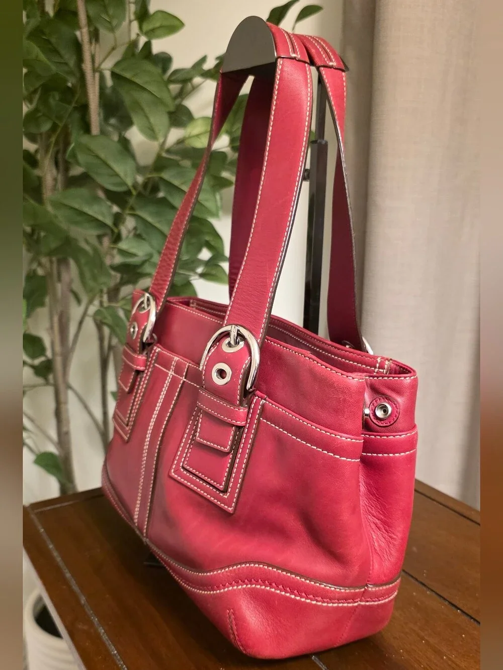 Coach Soho Red Leather Tote